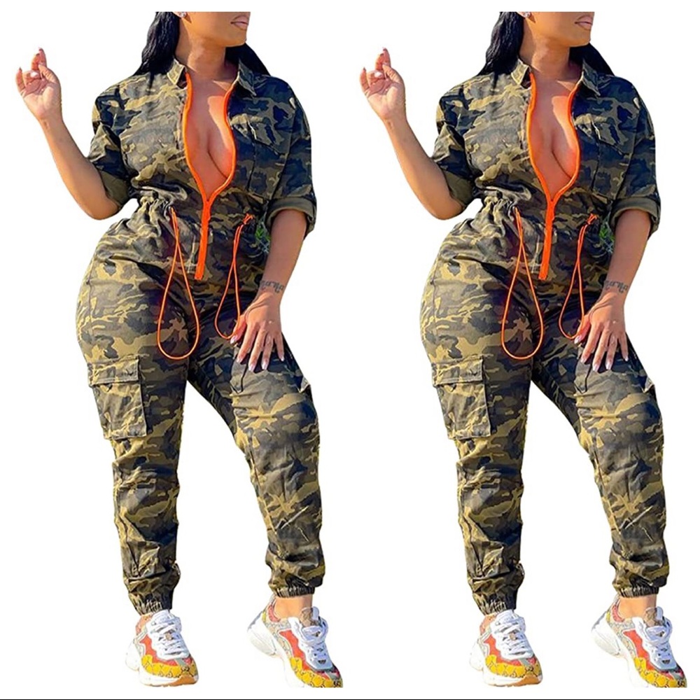 AMERICAN BAZI camo twill boiler-suit, coverall, jumpsuit, one-piece, 2X
